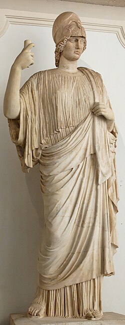 Estátua da Athena Giustiniani no Braccio Nuovo dos Museus do Vaticano - famosa escultura da deusa Atena/Minerva